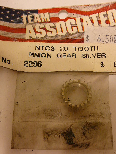 Associated 2296 NTC3 20 Tooth Pinion Gear Silver