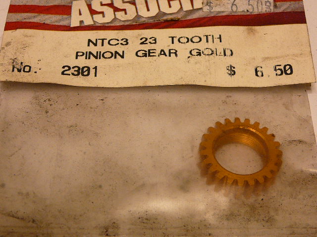 Associated 2301 NTC3 23 Tooth Pinion Gear Gold