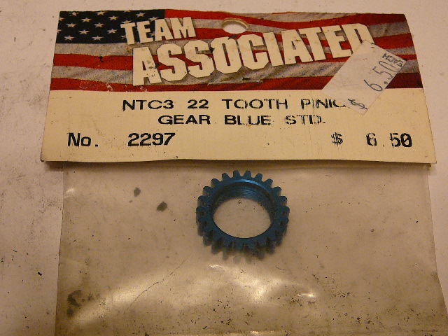 Associated 2297 NTC3 22 Tooth Pinion Gear Blue Std.