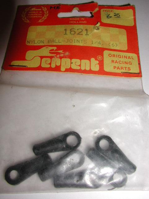 Serpent 1621 Nylon Ball-Joints 1/4, (6)