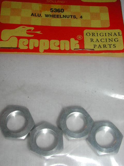 Serpent 5360 Aluminum Wheel Nuts, 4